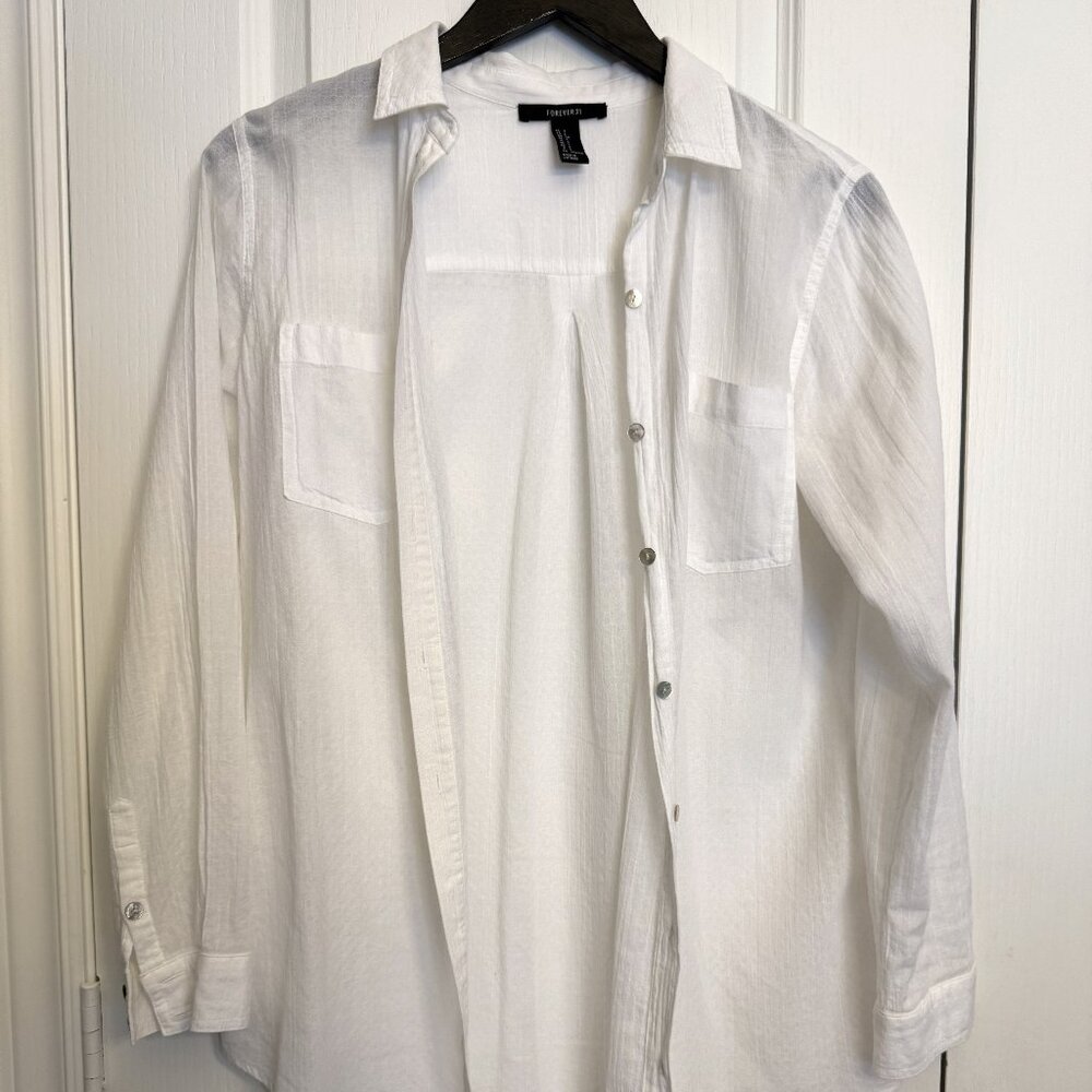 Forever 21 Long Sleeve Collar Cardigan